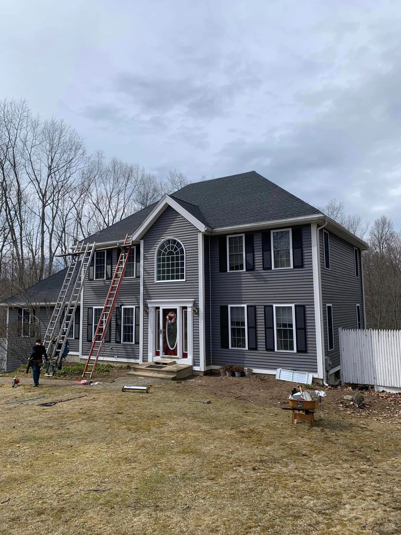 Finished roof replacement — exterior view