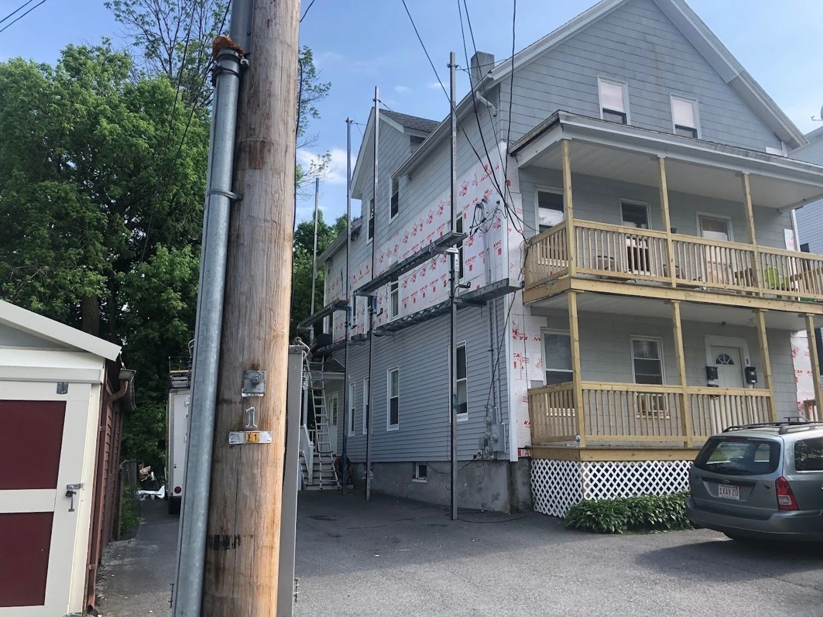 New siding and deck on a residential home