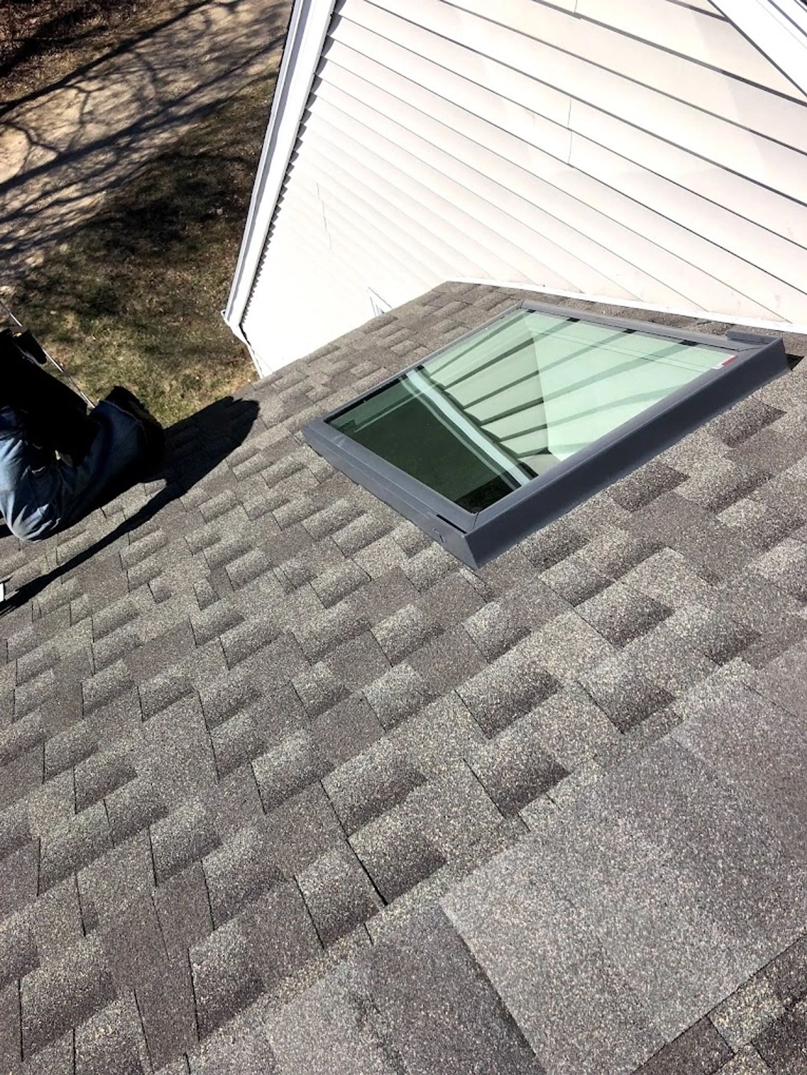 Completed residential roofing project